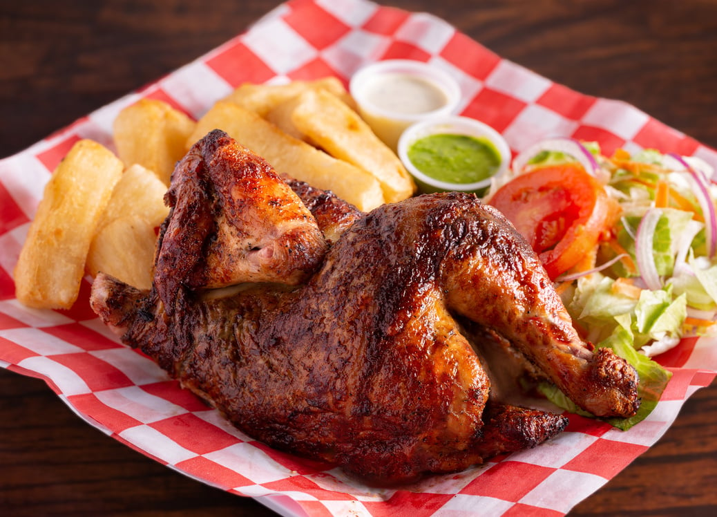 Peruvian Chicken with Yucca Fries