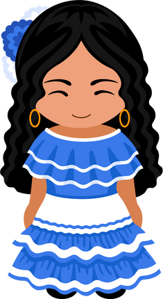 Woman in El Salvador national dress.